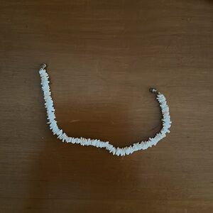 White Shell Beaded Ankle Bracelet